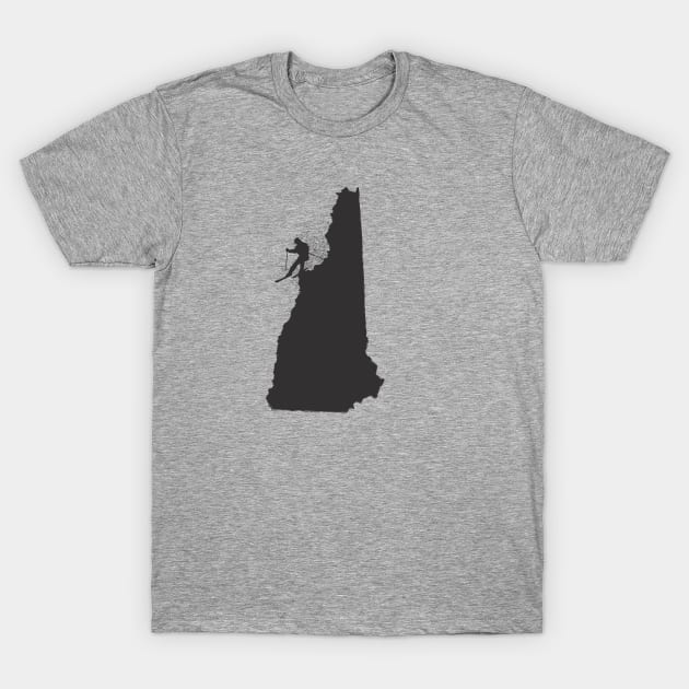 Ski New Hampshire Granite State Skier T-Shirt by HungryDinoDesign